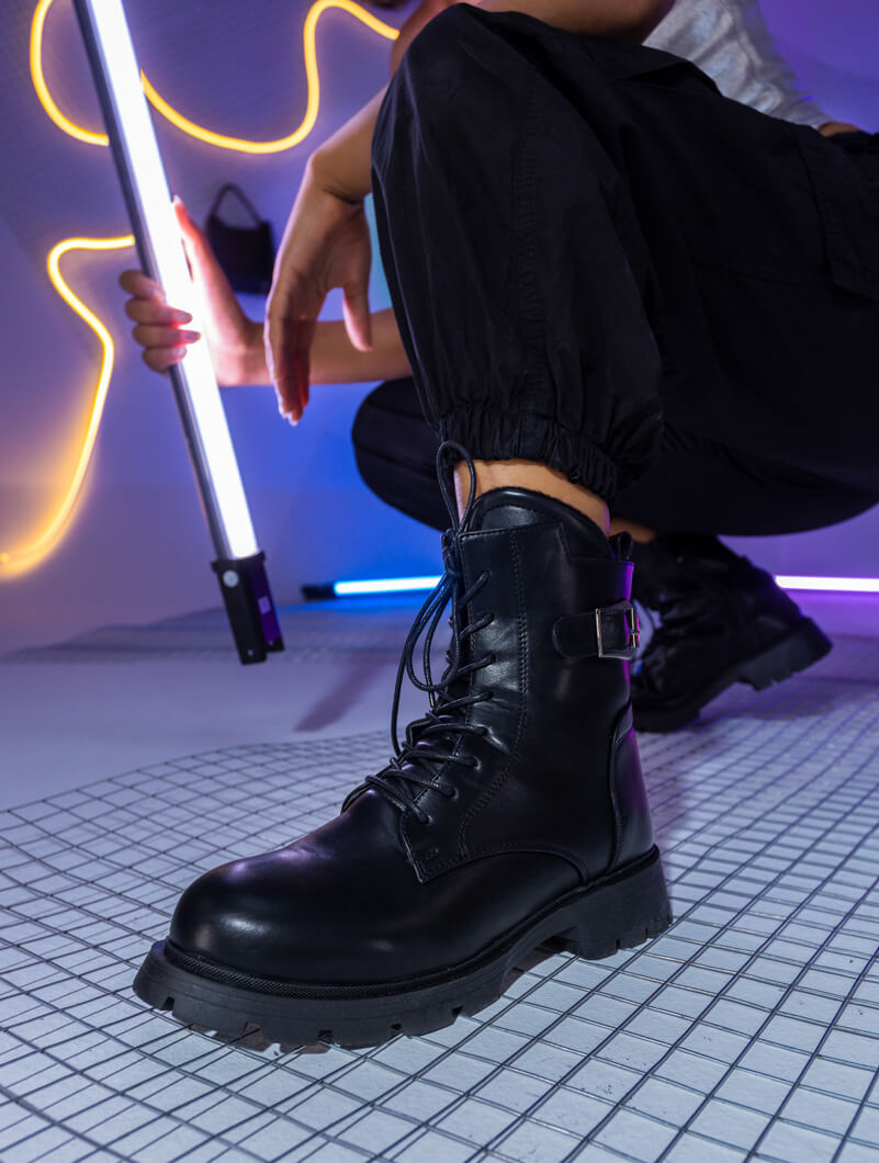 Bottines à lacets